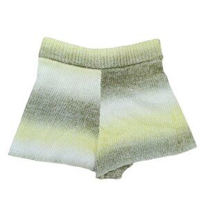 Something Navy XXS Ombre Knit Shorts Green Yellow High Rise